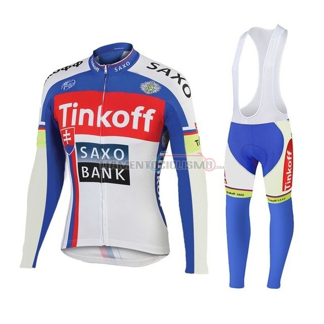 Abbigliamento Ciclismo Tinkoff Saxo Bank ML 2018 Rosso Blu